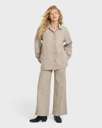 Rival Wide Leg Pants - Cobblestone