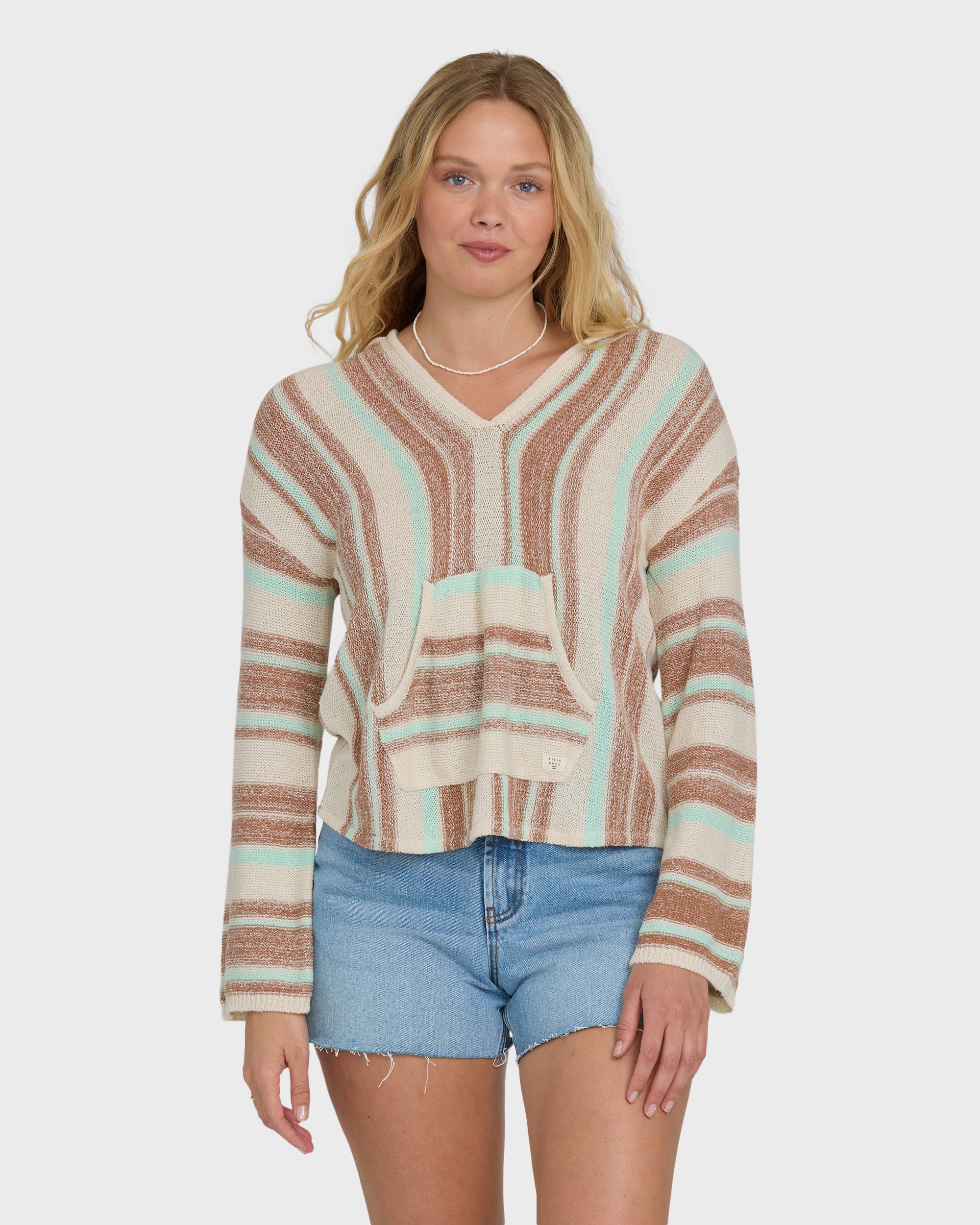 Baja Beach Hooded Sweater - Sugar Almond