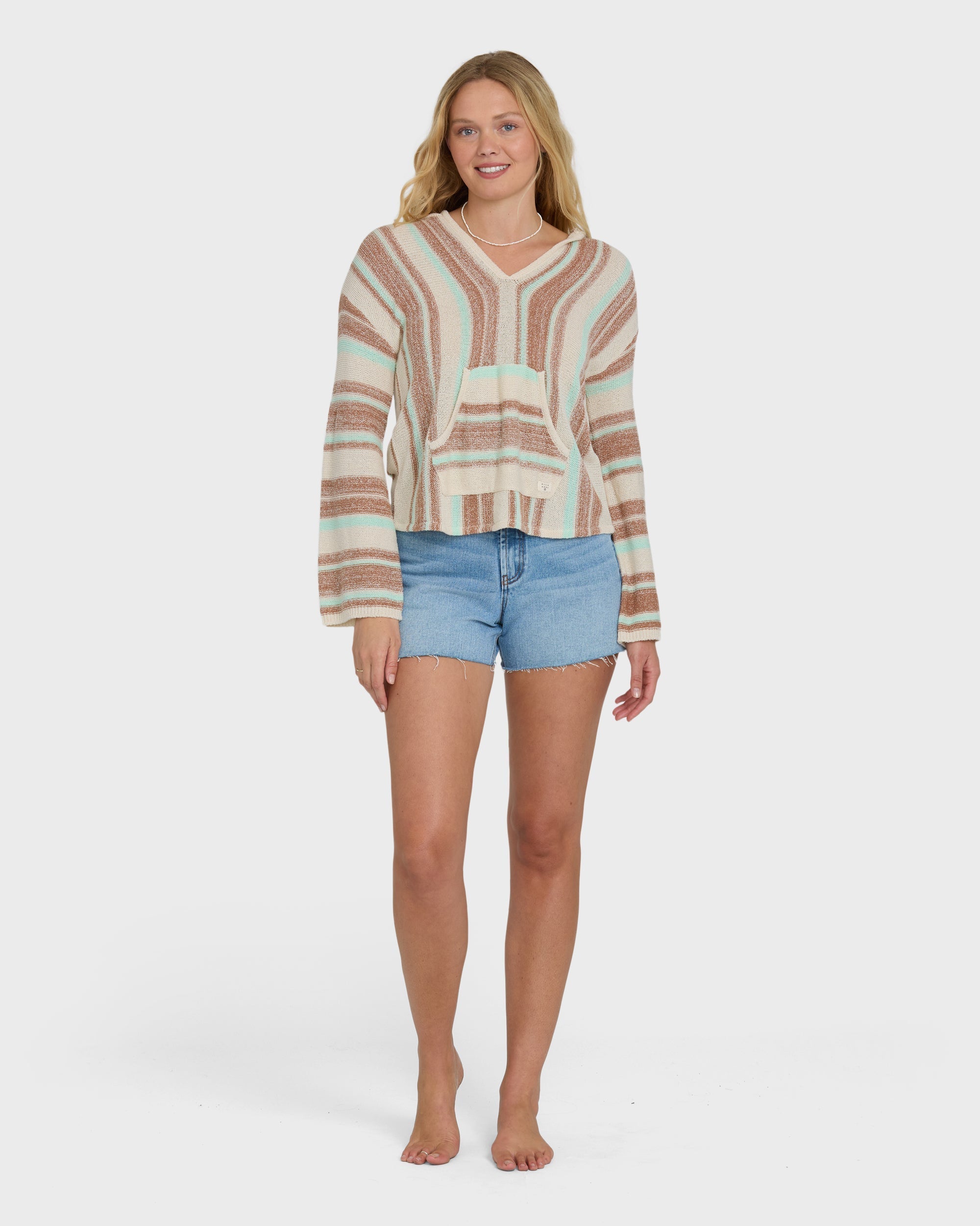 Baja Beach Hooded Sweater - Sugar Almond
