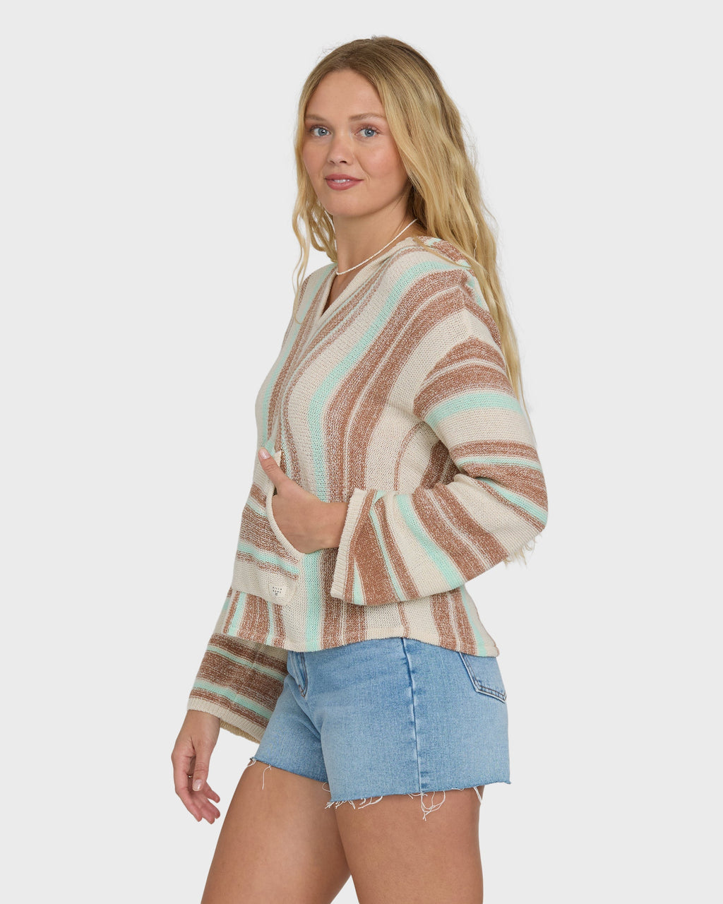 Baja Beach Hooded Sweater - Sugar Almond