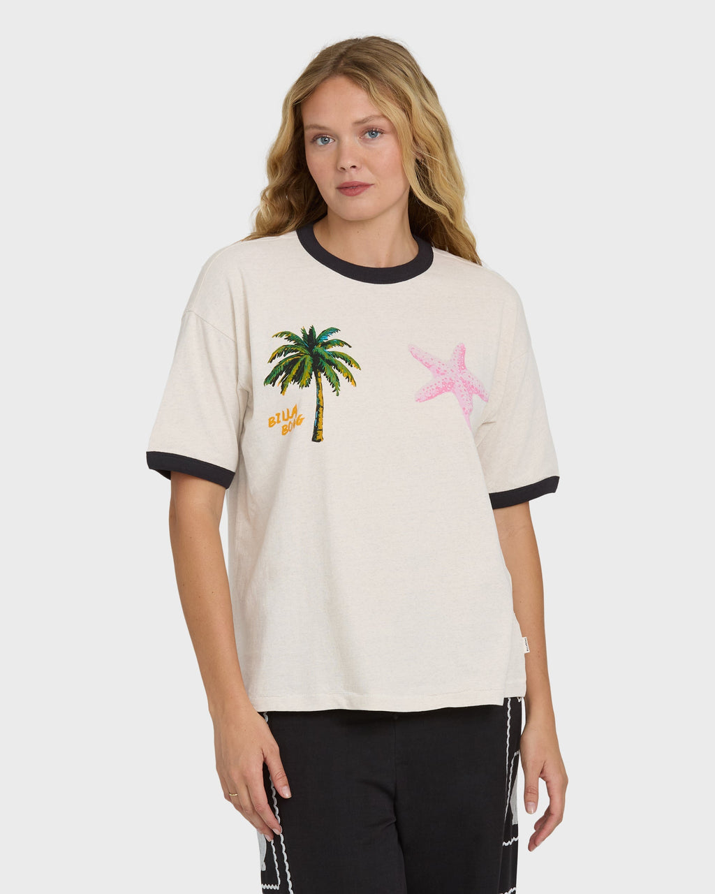 Fun Paradise Short Sleeve Cotton T-Shirt - White Cap