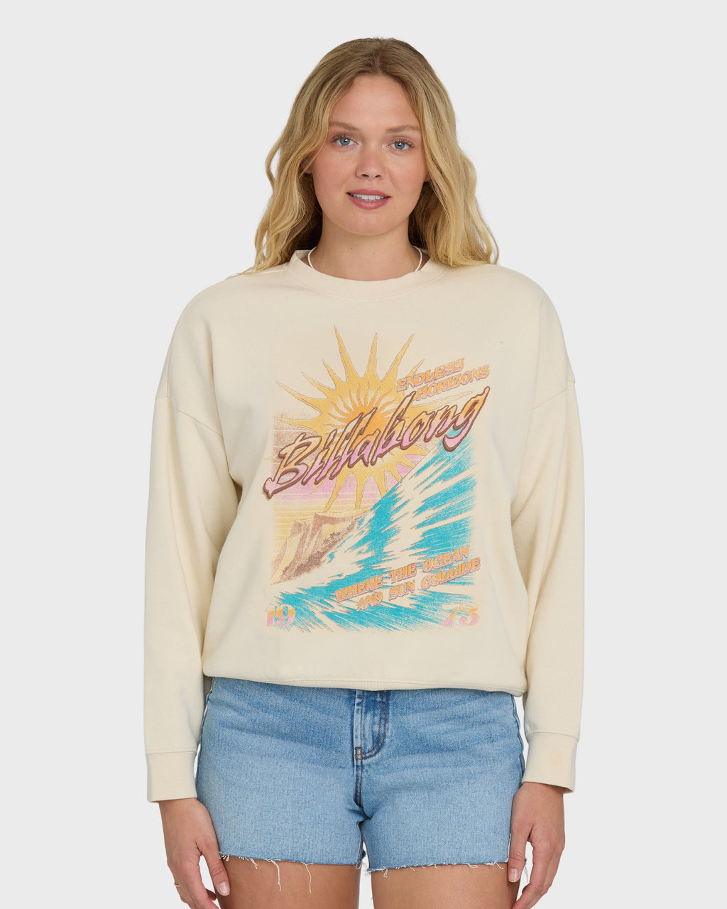 Echo Crewneck Sweatshirt - White Cap