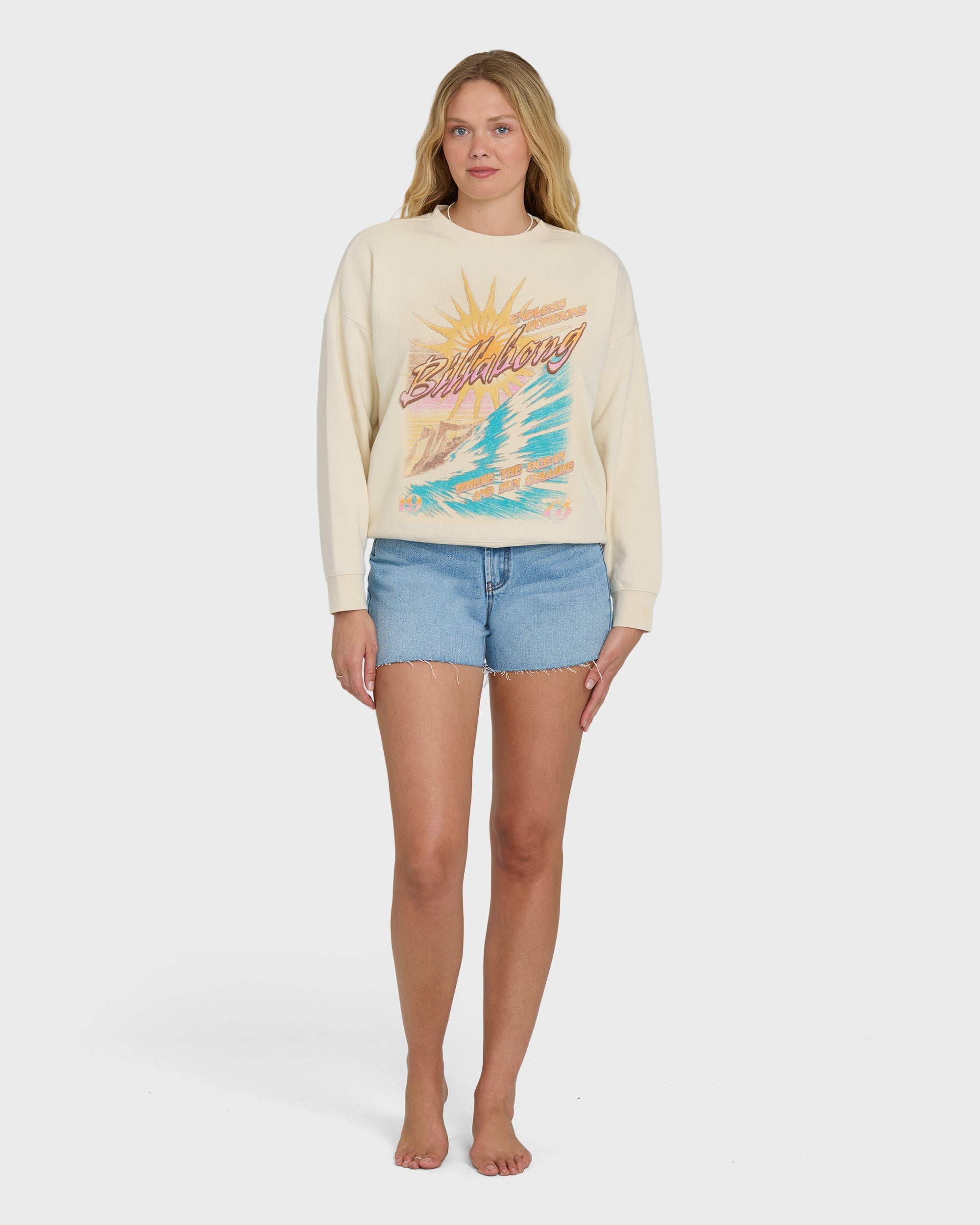 Echo Crewneck Sweatshirt - White Cap