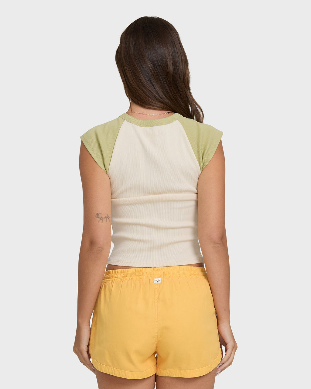 Horizon Raglan Short Sleeve Knit T-Shirt - Cactus