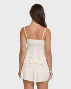 Sol Mate Mini Woven Shorts - White Cap