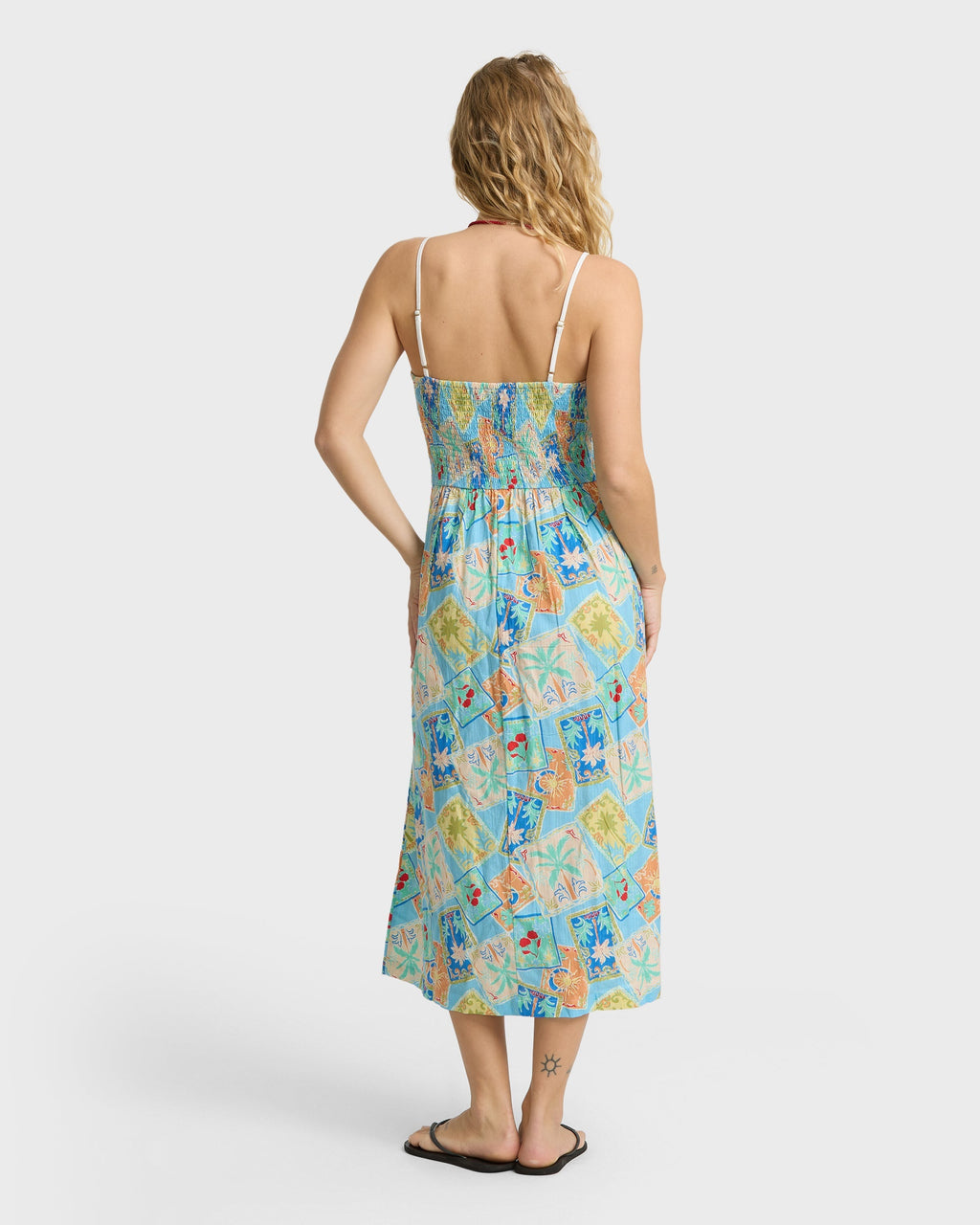 Palm Grove Midi Dress - Dream Blue