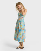 Palm Grove Midi Dress - Dream Blue