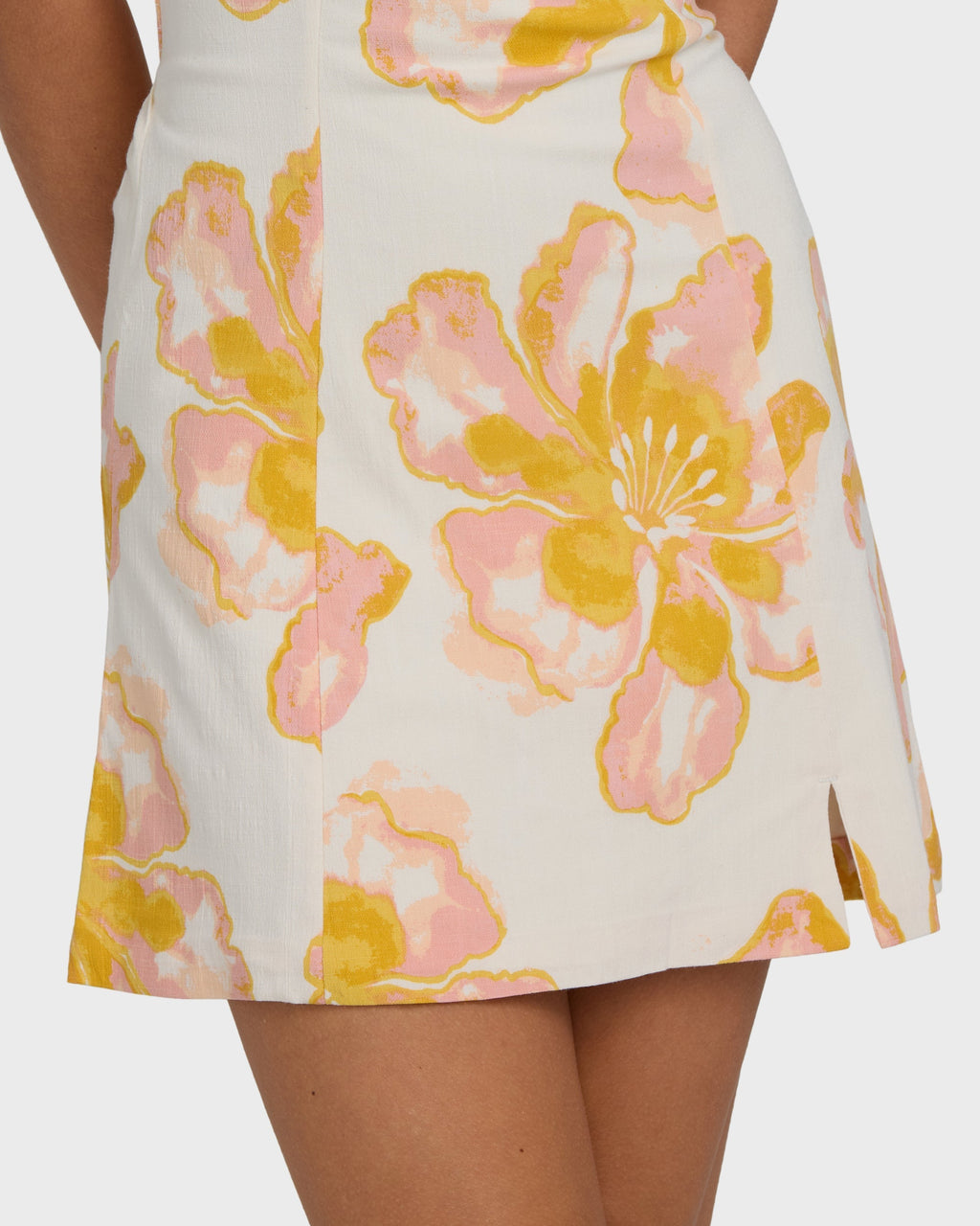 Floral Trippin Mini Dress - Salt Crystal