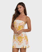 Floral Trippin Mini Dress - Salt Crystal