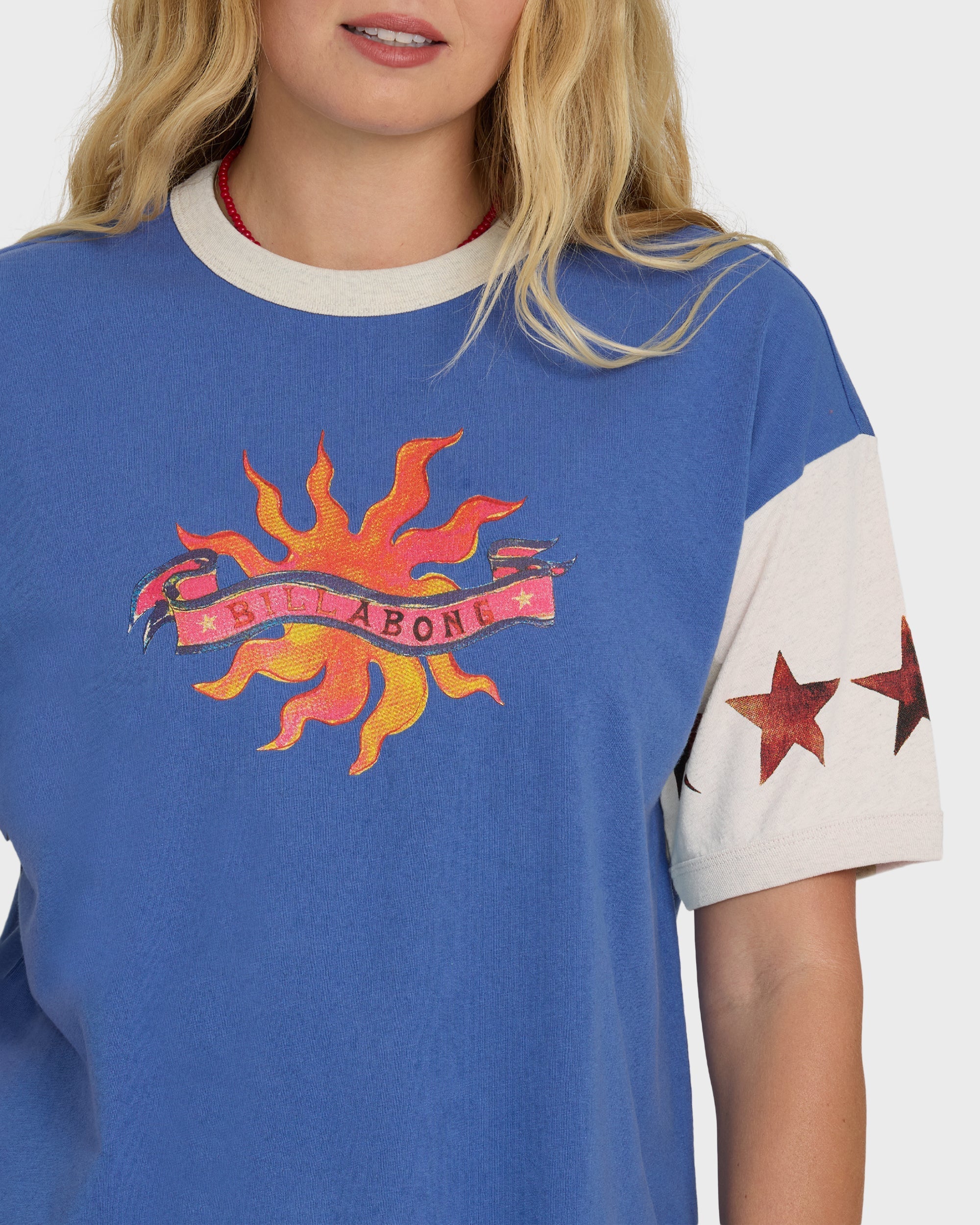 Tropics Co Ringer Short Sleeve Knit T-Shirt - Dutch Blue