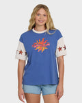 Tropics Co Ringer Short Sleeve Knit T-Shirt - Dutch Blue