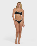 Tanlines Bound V Hike Bikini Bottoms - Black Pebble