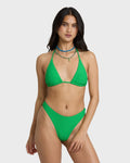 Tanlines Multi Triangle Bikini Top - Summer Green