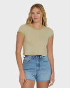 Daily Tee YD Short Sleeve Knit T-Shirt - Cactus