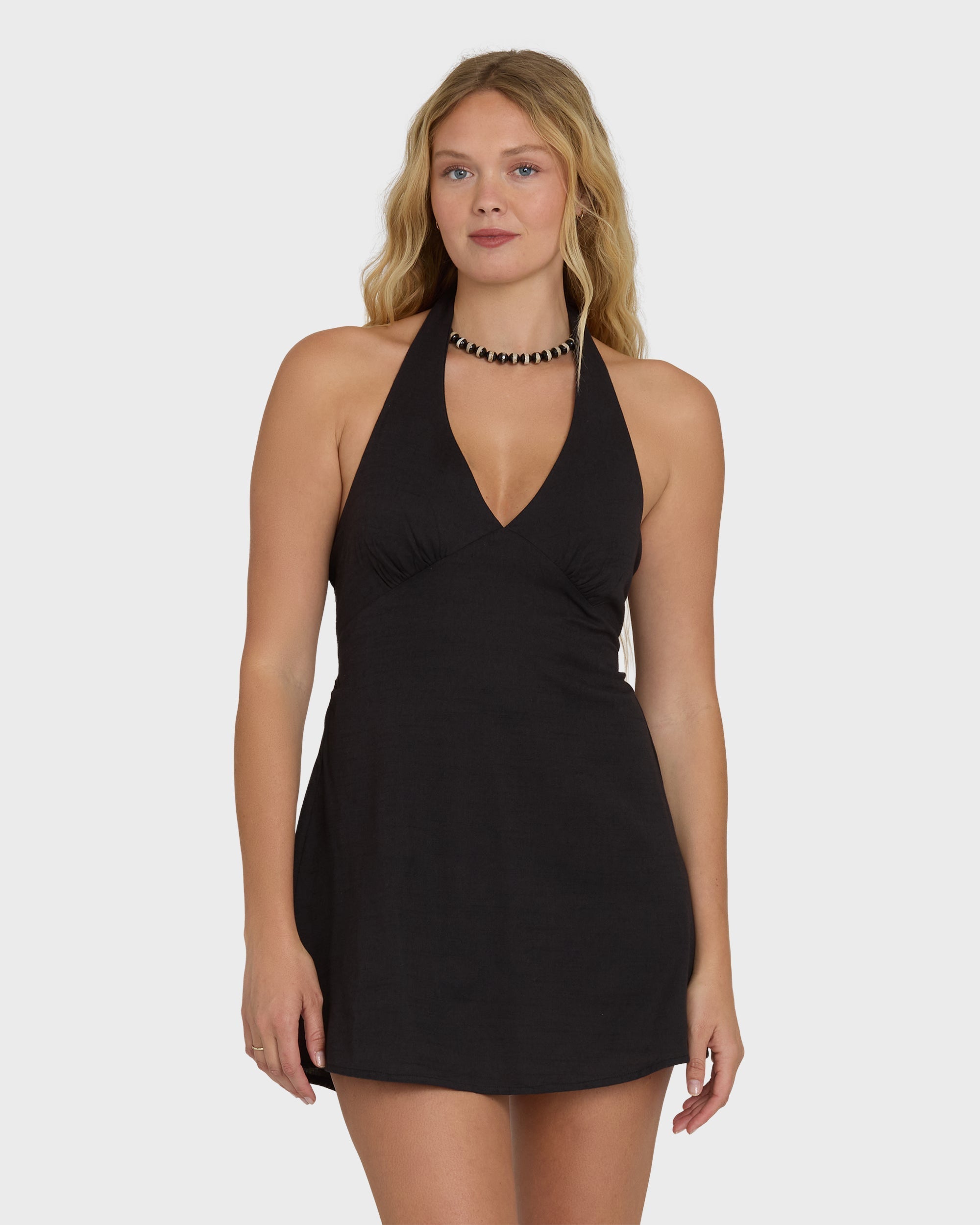 Sunny Sometimes Mini Dress - Black Sands