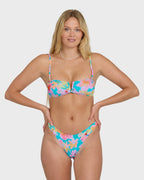 Pipe Dreams V Bandeau Bikini Top - Bright Marine