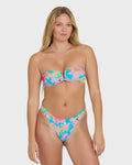 Pipe Dreams V Bandeau Bikini Top - Bright Marine