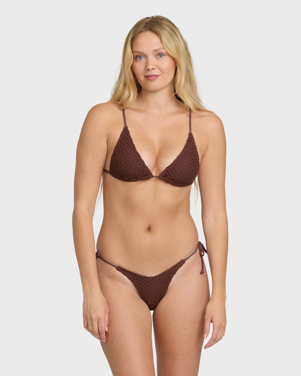 Twisted Tides Tie-Side Dippi Skimpy Bikini Bottoms - Espresso