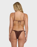 Twisted Tides Tie-Side Dippi Skimpy Bikini Bottoms - Espresso