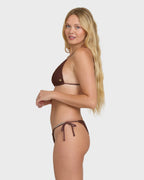 Twisted Tides Tie-Side Dippi Skimpy Bikini Bottoms - Espresso