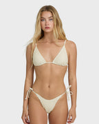 Twisted Tides Tie-side Dippi Skimpy Bikini Bottom - White Cap
