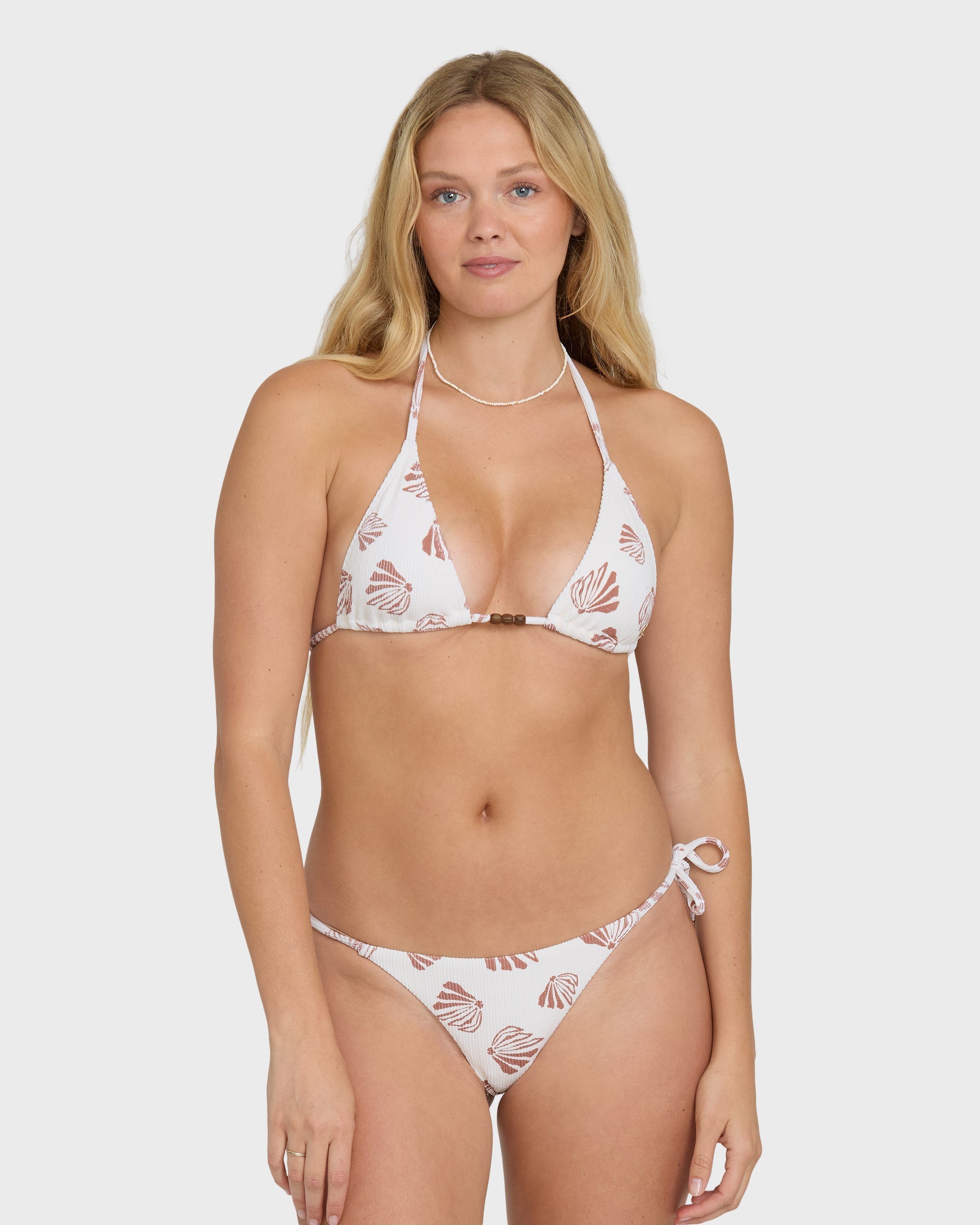 Sandy Shells Remi Triangle Bikini Top - Salt Crystal