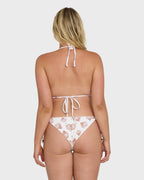 Sandy Shells Tie-Side Tanga Bikini Bottoms - Salt Crystal
