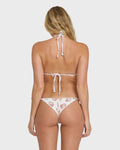 Sandy Shells Tie-Side Tanga Bikini Bottoms - Salt Crystal