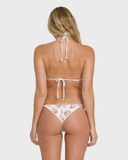 Sandy Shells Tie-Side Tanga Bikini Bottoms - Salt Crystal