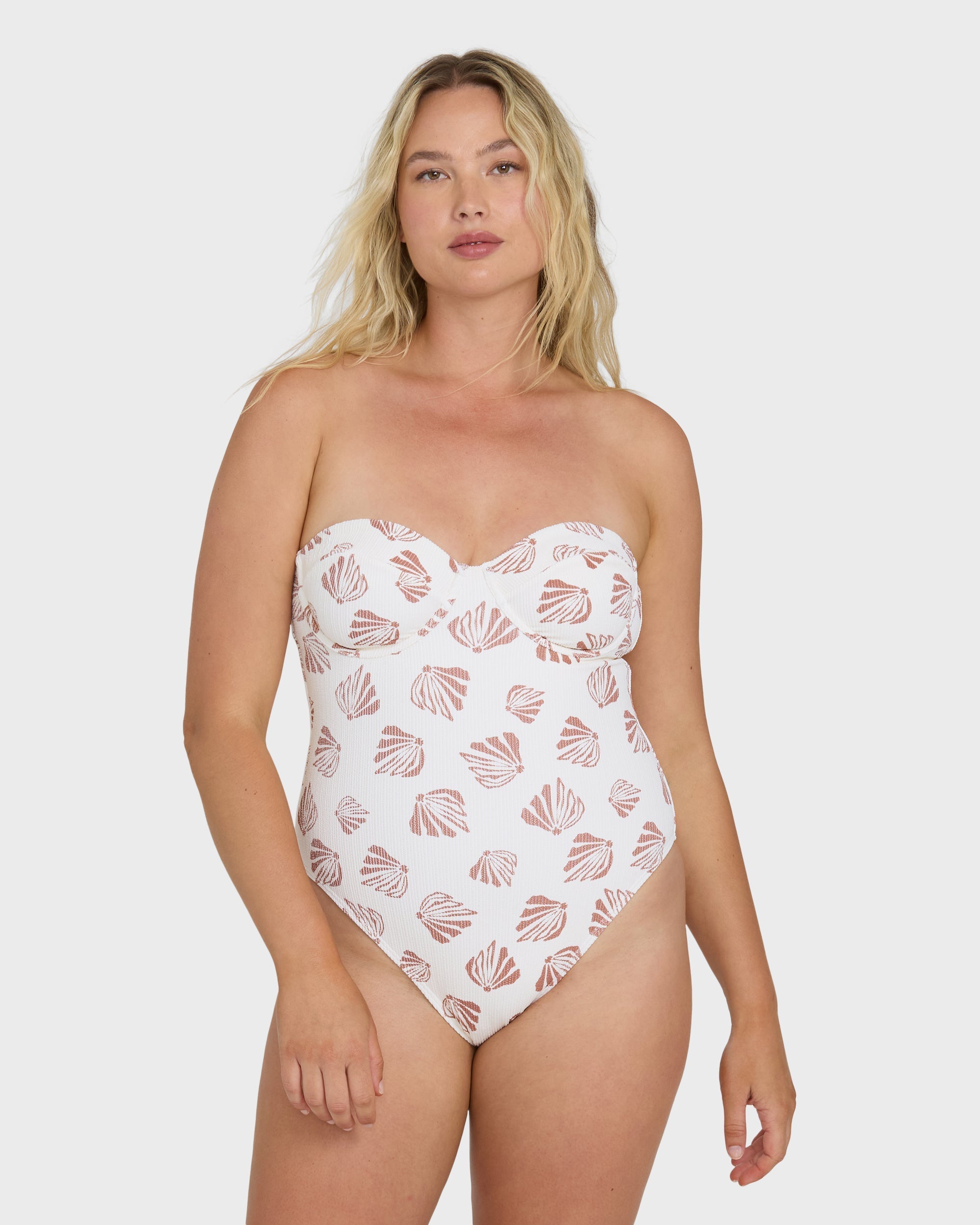 Sandy Shells Hailey One Piece Swimsuit - Salt Crystal