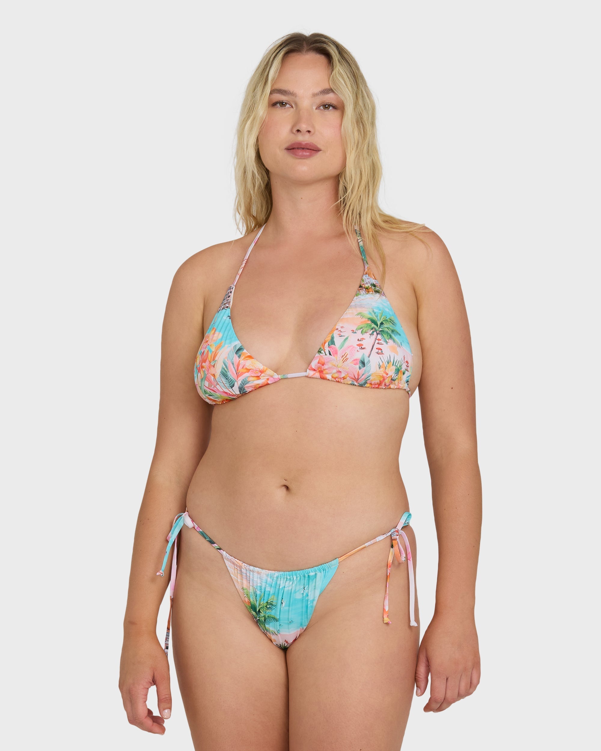 Paradise Sun Low Tide Bikini Bottoms - Ocean Spray
