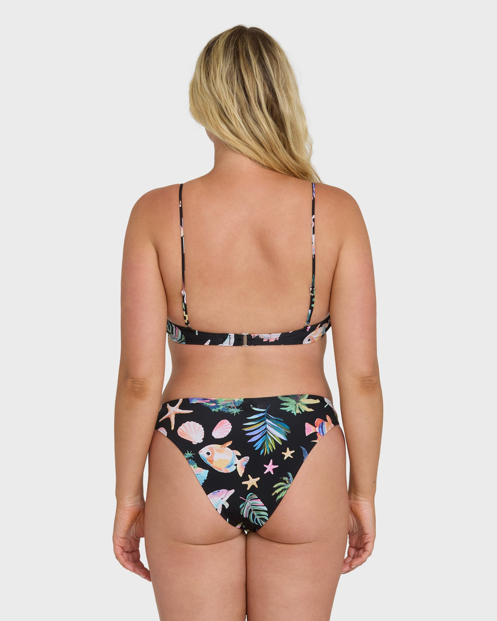 Party Wave Hike Bikini Bottoms - Black Pebble