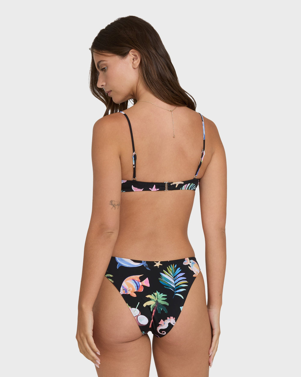 Party Wave Hike Bikini Bottoms - Black Pebble