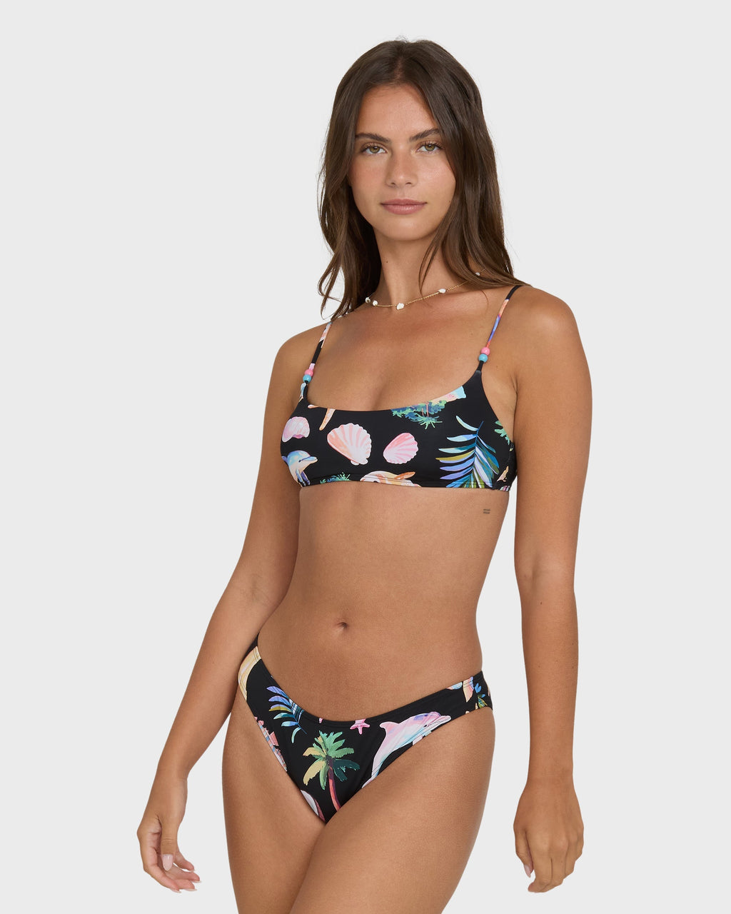 Party Wave Hike Bikini Bottoms - Black Pebble