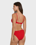 Rising Tide Bondi Medium Bikini Bottoms - Fiesta Red