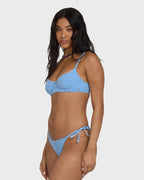 Mini Wave Check Helena Underwire Bikini Top - True Blue
