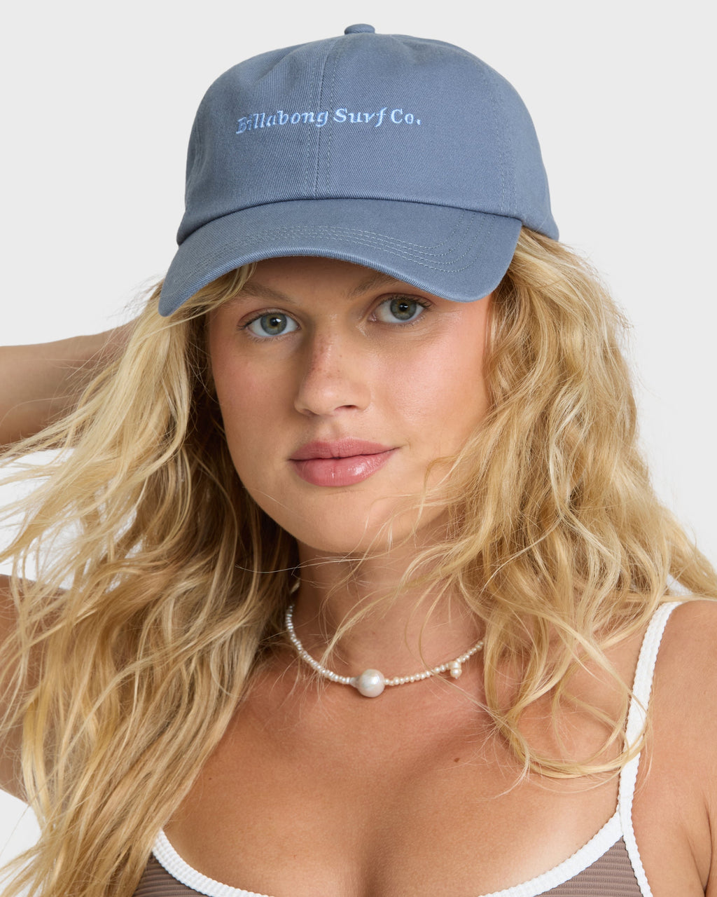 Curved Bill Dad Cap Hat - Blue Smoke