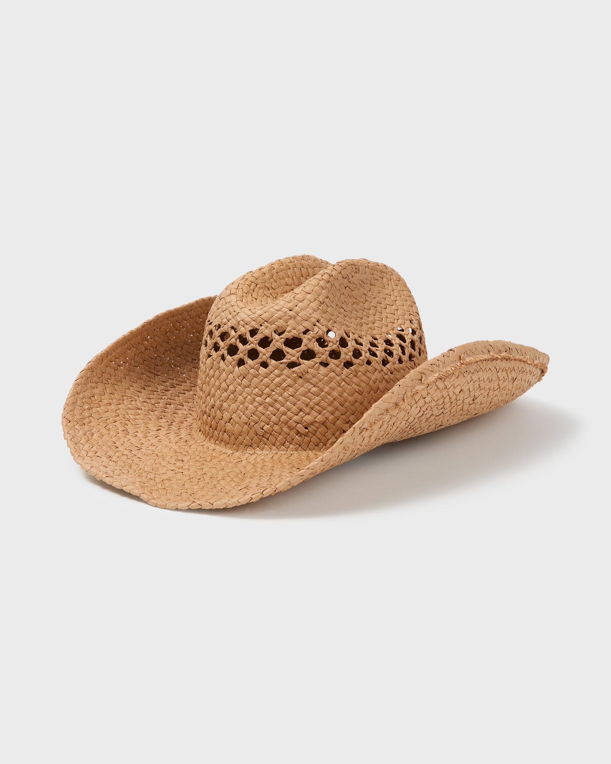 Wild Waves Wide Brim Straw Hat - Natural