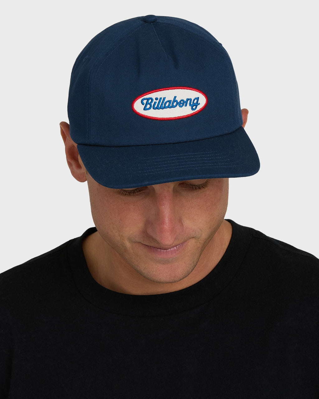 Caution Snapback Hat - Dark Denim