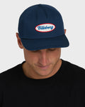 Caution Snapback Hat - Dark Denim