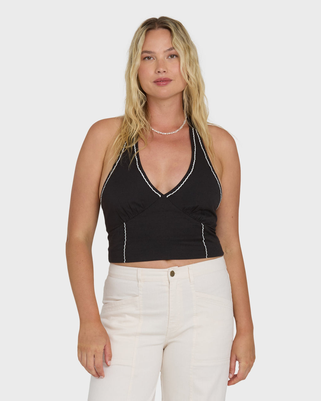 Sunny Sometimes Solid Tank Top - Black Sands
