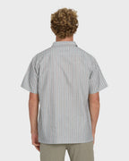Sundays Jacquard Short Sleeve Woven Shirt - Fog Gray