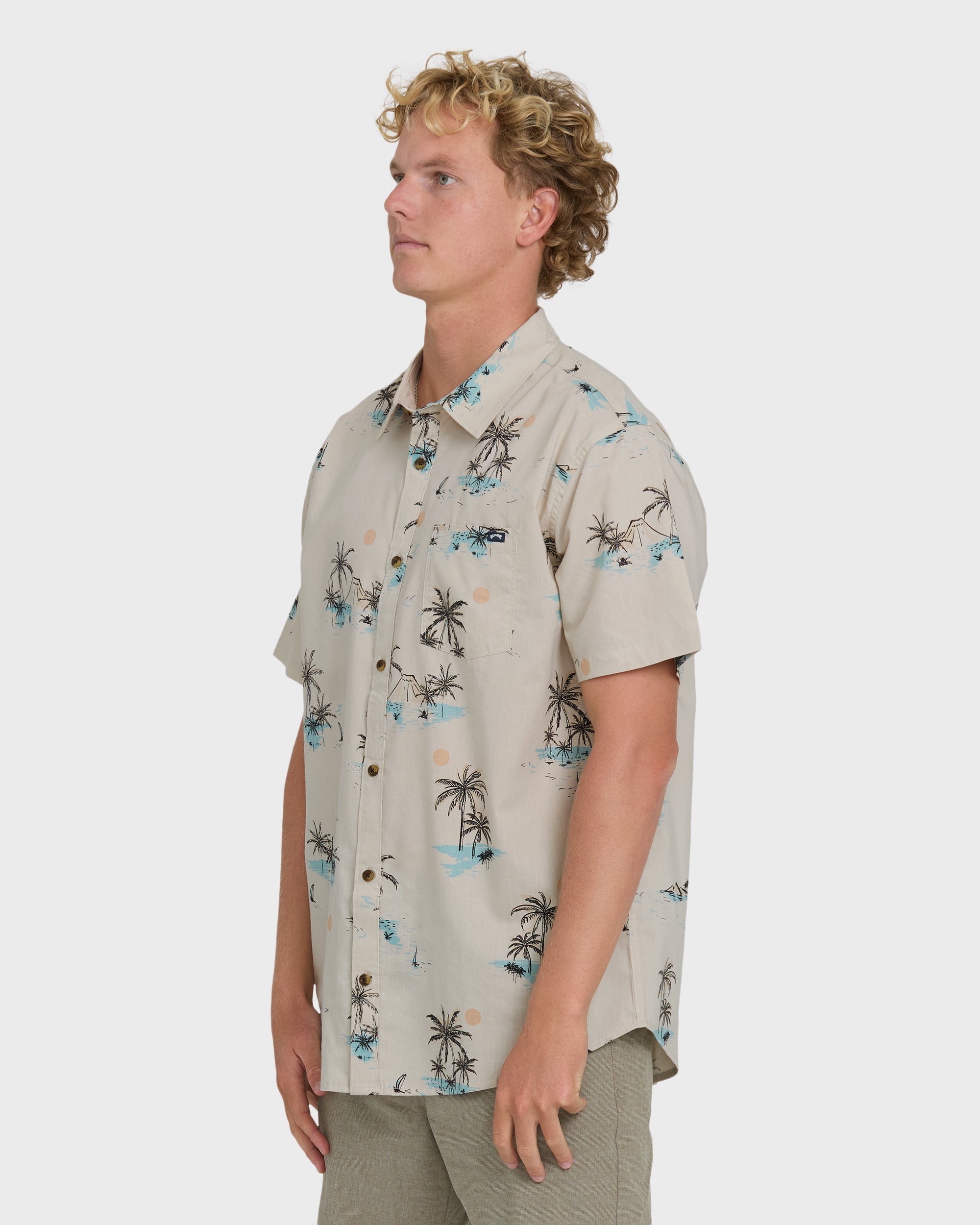 Sundays Short Sleeve Woven Shirt - Fog