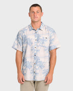 Sundays Lounge Short Sleeve Woven Shirt - Blue Haze