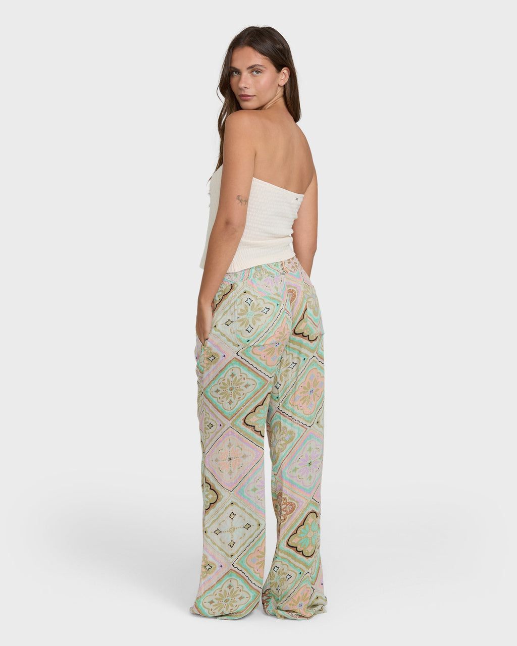 New Waves 2 Printed Pants - Cactus