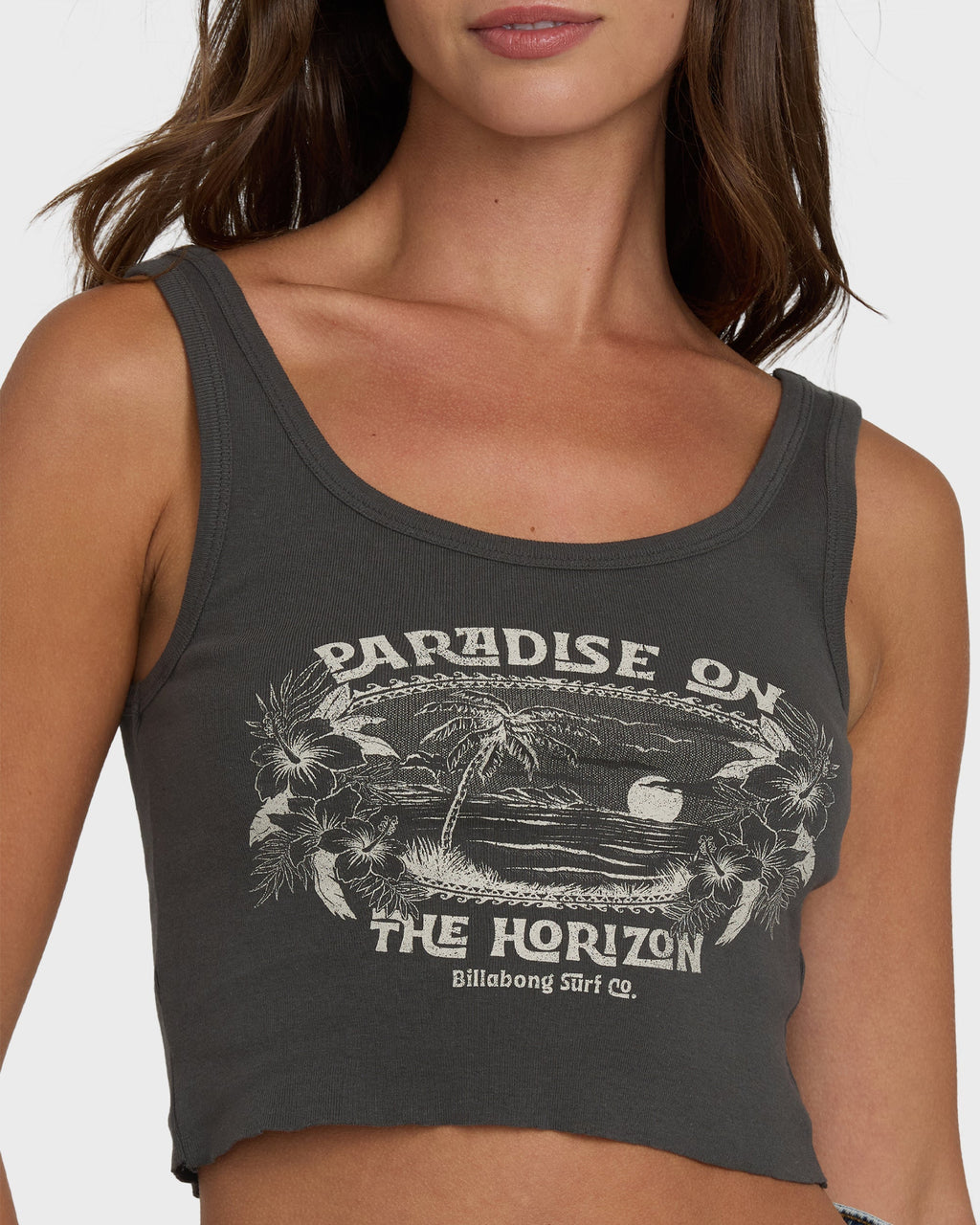 All Day Paradise Tank Top - Off Black