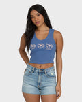 Headed To Sea Tank Top - Dutch Blue