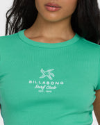Summer Icons Short Sleeve Knit T-Shirt - Green Tropics