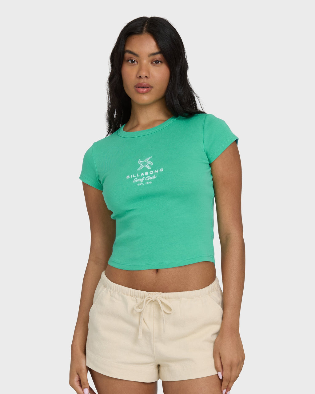 Summer Icons Short Sleeve Knit T-Shirt - Green Tropics