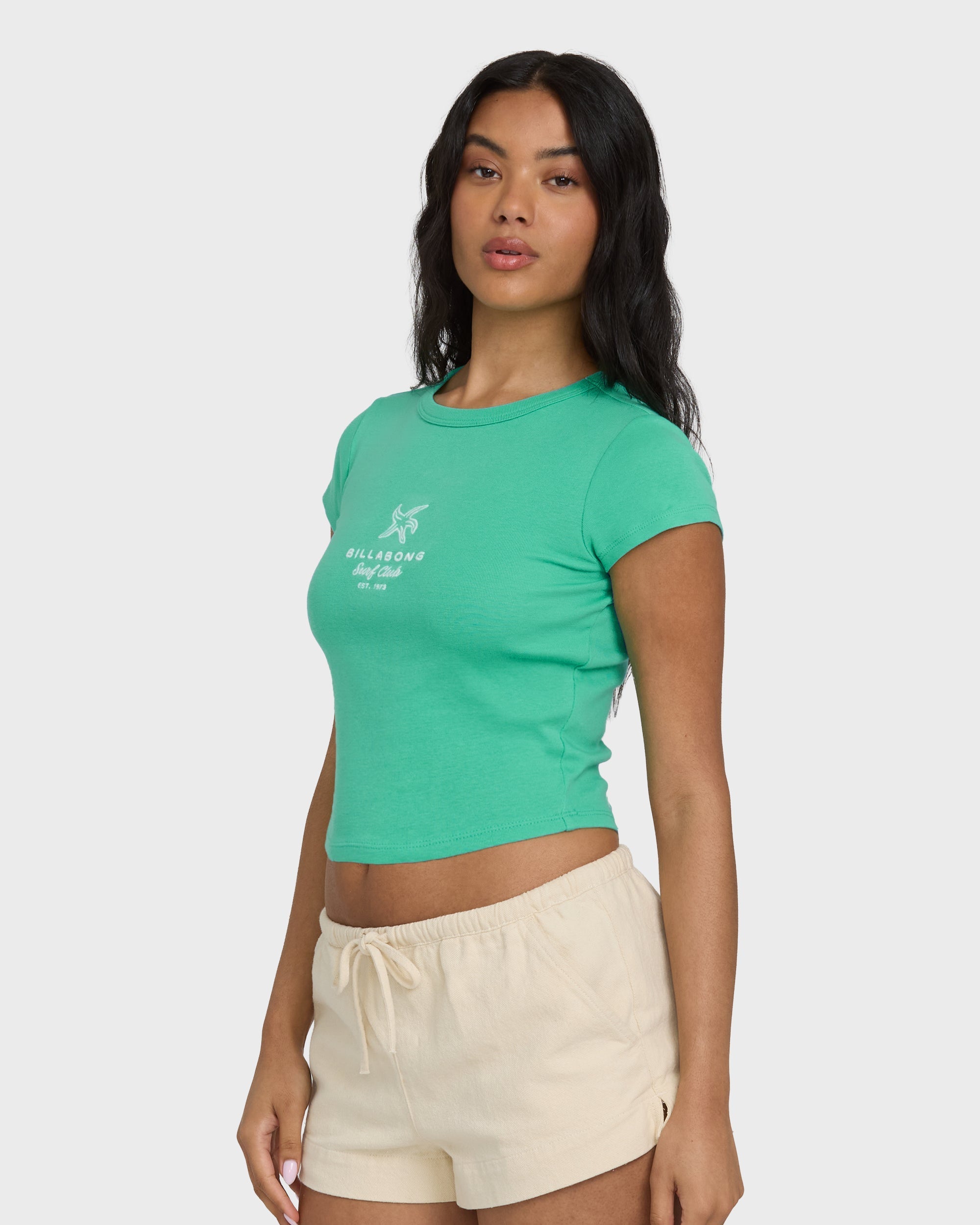 Summer Icons Short Sleeve Knit T-Shirt - Green Tropics